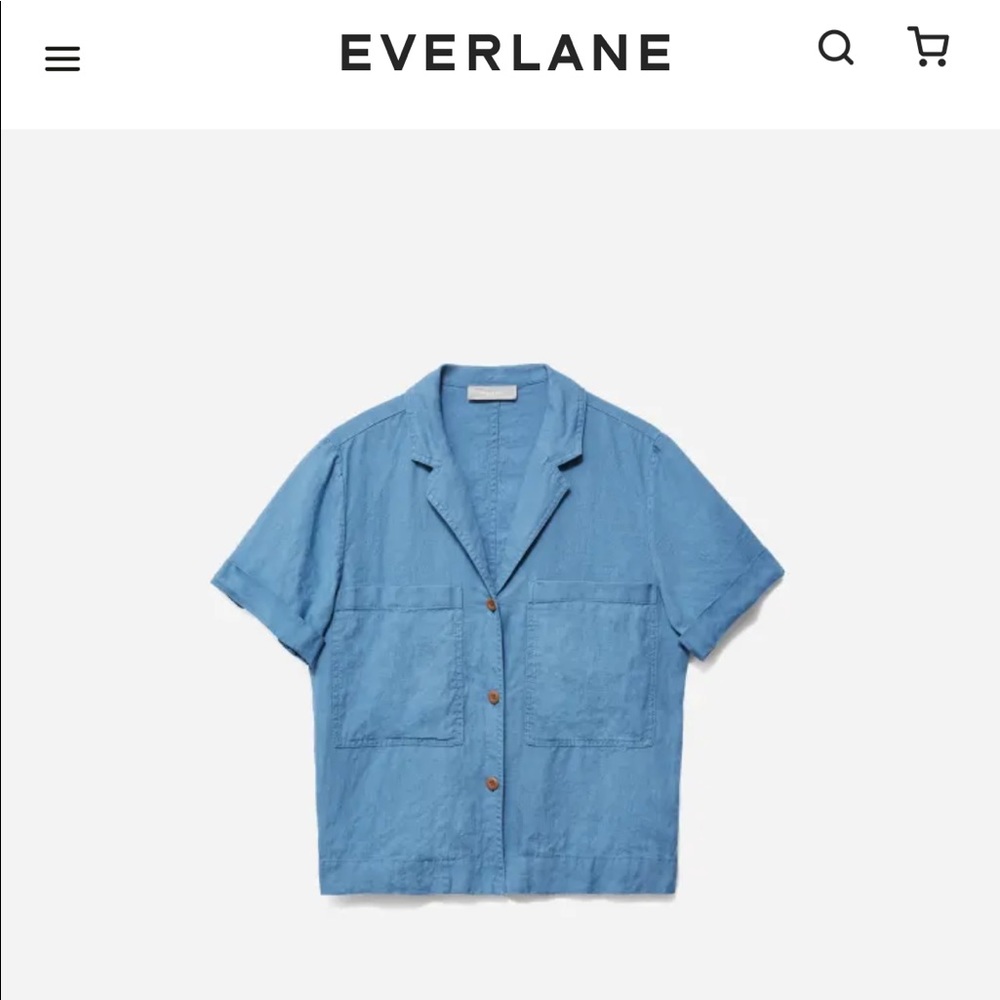 NWT Everlane The Linen Workwear Shirt Size L